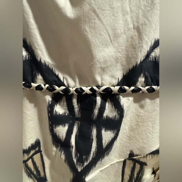 Johanna Ortiz Black and Cream Long Sleeve Dress - Picture 4 of 5